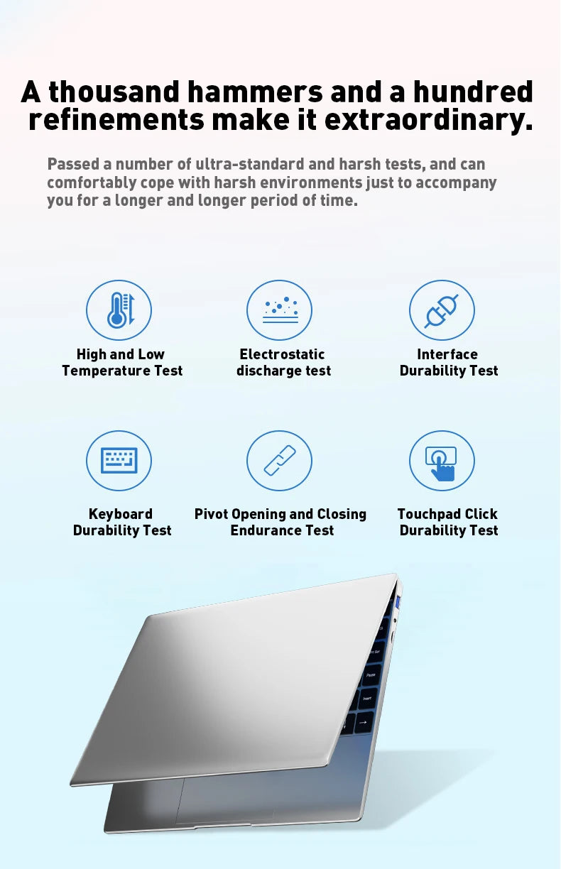 14.1" Ultra Slim Notebook – Intel N3700 16GB RAM 2TB SSD 1920x1080 Windows 11 Pro