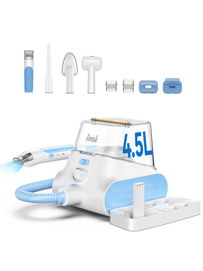 INSE P30 Dog Grooming Vacuum Kit – Ultra-Low Noise, 4.5L, Pet Clipper & Hair Cleaner