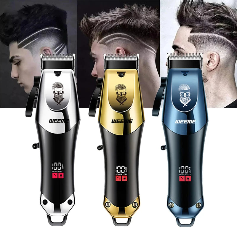 R.E.D. Shopping T9 Vintage men's electric hair clipper and trimmer kit with rechargeable beard and nose trimming attachments.