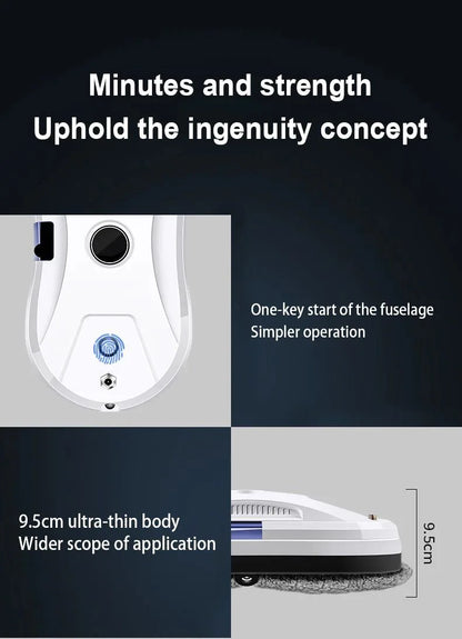 DIVEDEER Intelligent Window Cleaner Robot – Automatic Electric Window Washing Machine with EU Plug