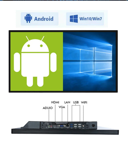 TouchWo 32-65 inch interactive whiteboard display by R.E.D. Shopping, featuring a sleek smart touch screen for interactive presentations.