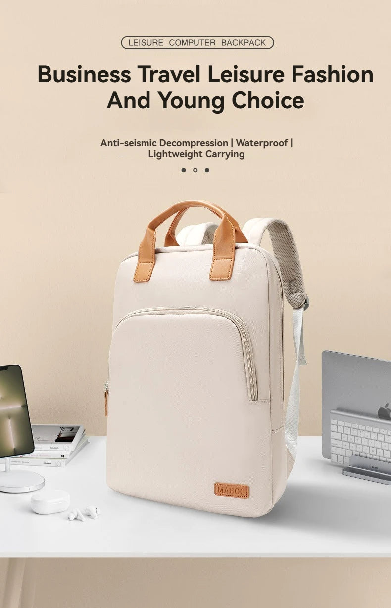Laptop Shoulder Bag & Briefcase — Shockproof, 13–15.6", MacBook, Lenovo, Xiaomi
