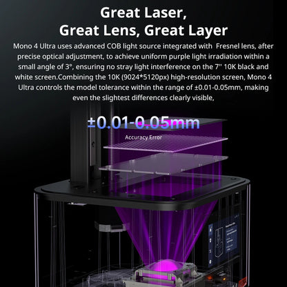 ANYCUBIC Photon Mono 4 Ultra AE LCD 3D Printer – 10K, 7", 2.2L Build Volume