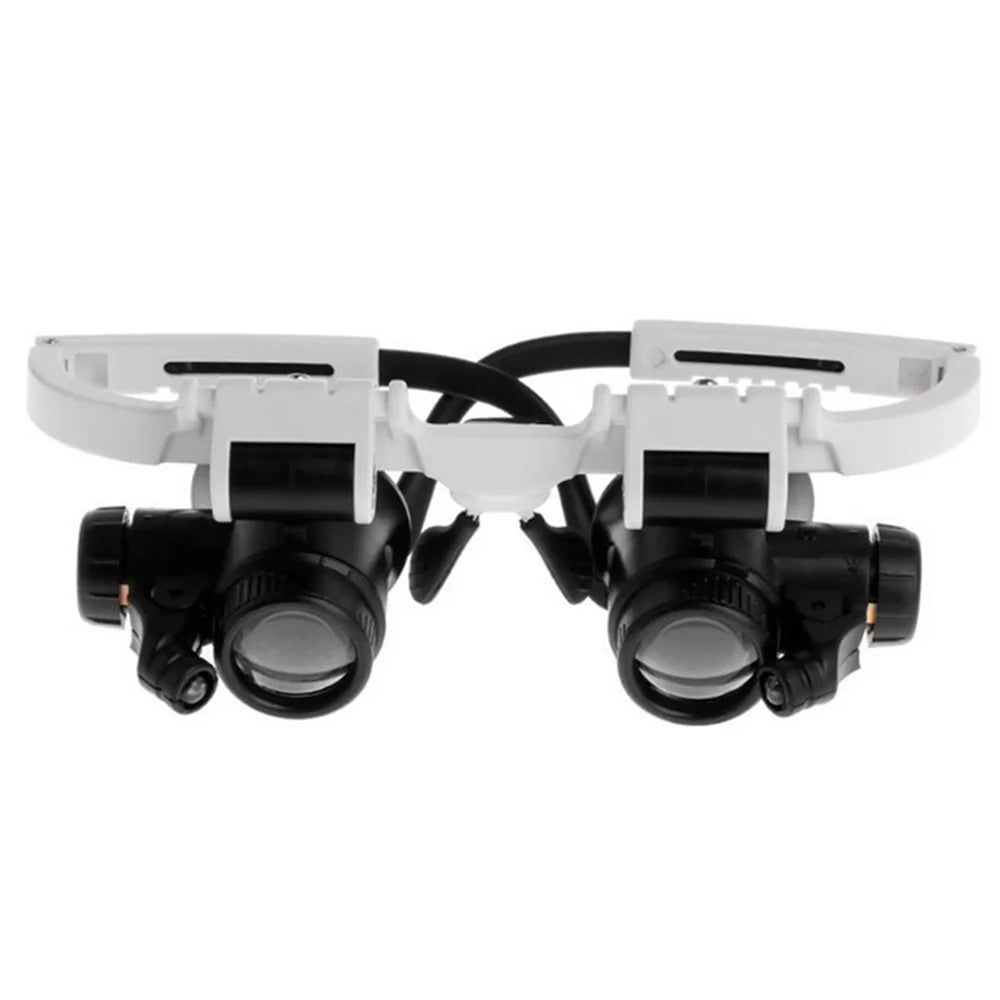 8X 15X 23X Adjustable Dual Lens Jeweler Loupe – Crystal Acrylic Eye Magnifier