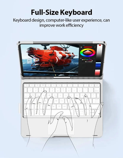 Magic Keyboard Case for iPad – Air 11/13, Pro 11/12.9, iPad 10th/7th-9th Gen, Backlit