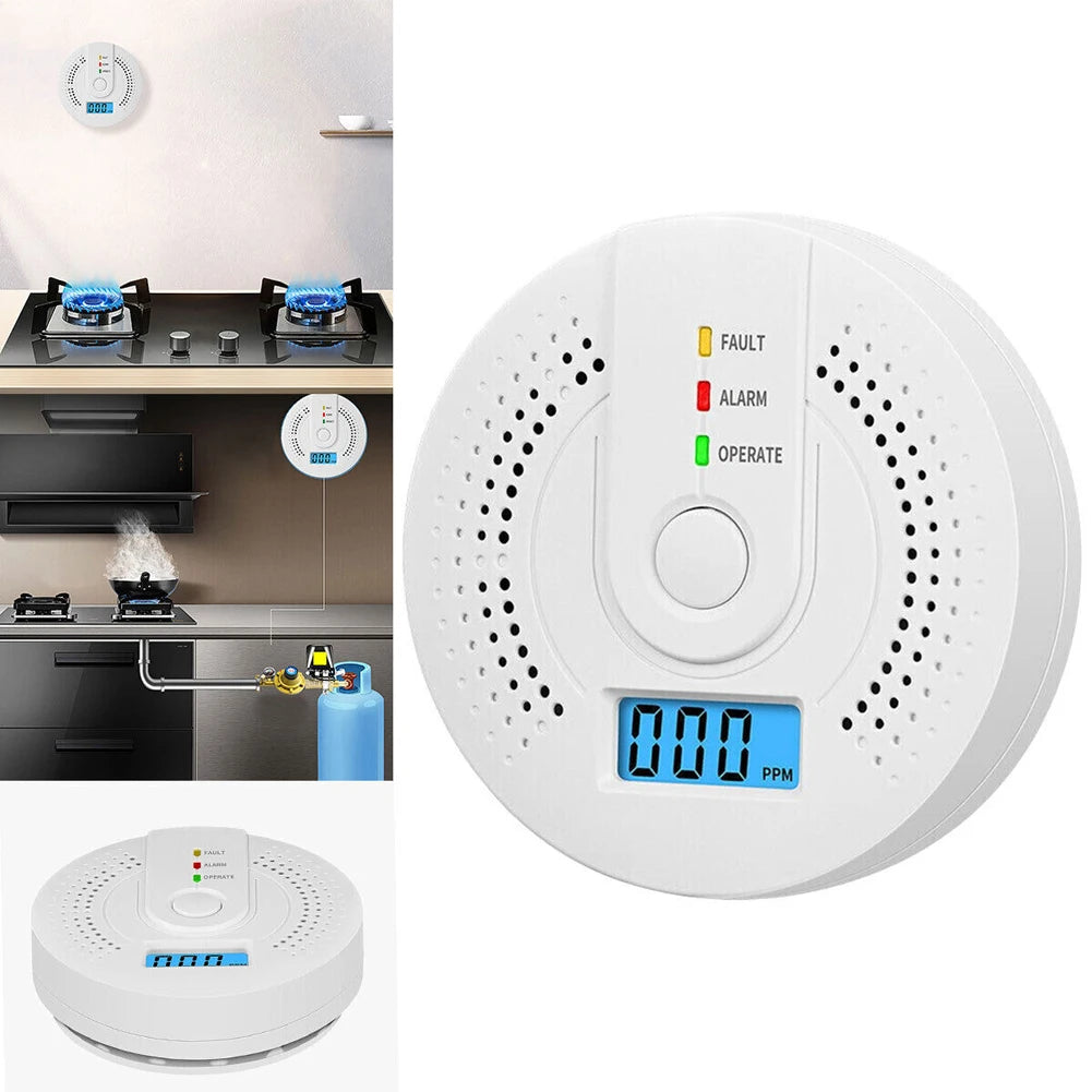 Digital Carbon Monoxide Detector – Sound Warning Battery Powered CO Gas Alarm