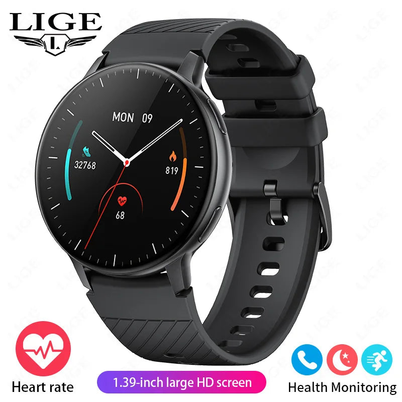 LIGE Bluetooth Smart Watch for Women – Custom Dial, Sport Fitness Tracker, iOS & Android (2026)