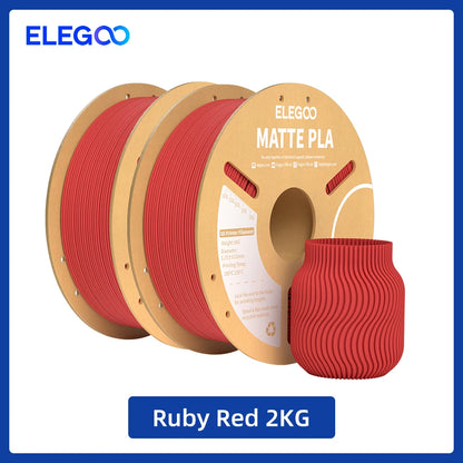 ELEGOO Matte PLA Filament 1.75mm 1KG – +/-0.02mm Accuracy, Cardboard Spool