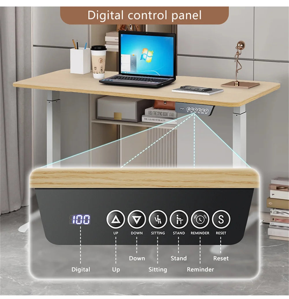 Smart Electric Standing Laptop Computer Motion Desk Height Adjustable Desk Lifting Table Standing Desk Sit Desk Home Office