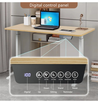 Smart Electric Standing Laptop Computer Motion Desk Height Adjustable Desk Lifting Table Standing Desk Sit Desk Home Office