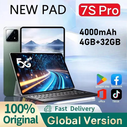 Android Tablet 10.1" | 4GB+32GB | Dual SIM 4G | 4000mAh | WiFi | With Optional Keyboard