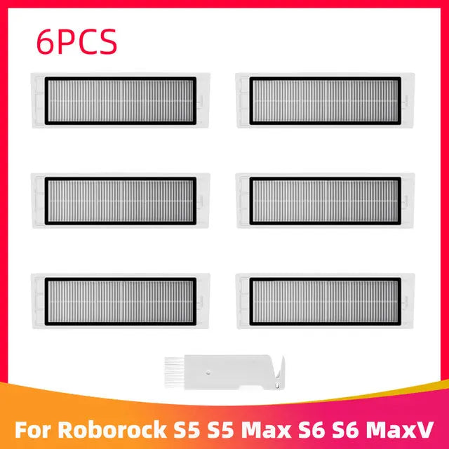 Roborock S5 MAX / S6 MAX / S6 MAXV Accessories | HEPA Filter, Brush, Mop, Water Tank