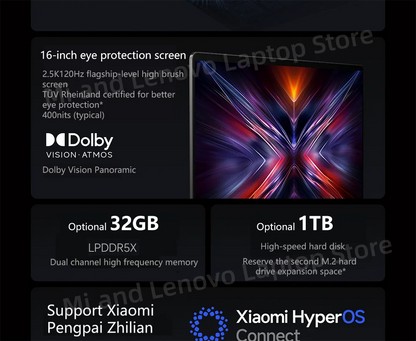 Xiaomi Redmi Book 16 2025 | Intel Core 7 240H | 32GB DDR5 | 1TB SSD | 16" 2.5K 120Hz | Wi-Fi 6 | Win 11