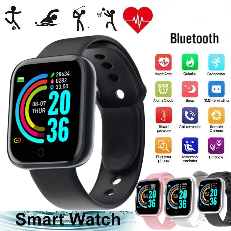 Smart Watch with Bluetooth Music Player & Health Monitor - Fitness Sport Bracelet for Men & Women
