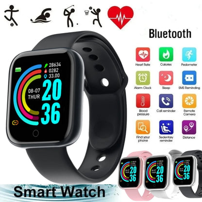 Smart Watch with Bluetooth Music Player & Health Monitor - Fitness Sport Bracelet for Men & Women