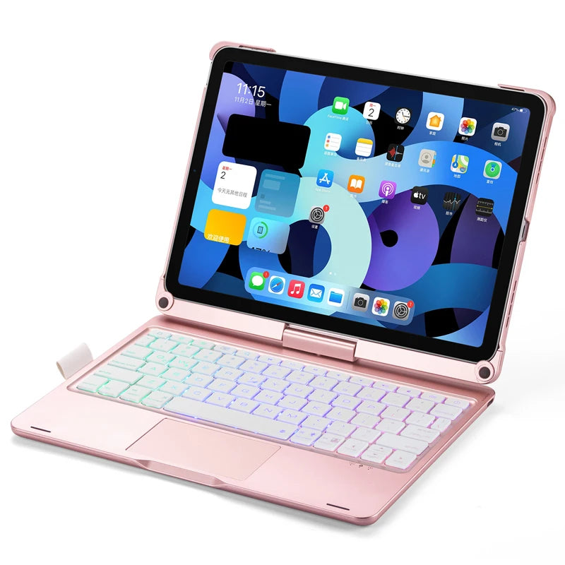 Bluetooth Magic Keyboard Case for iPad Pro 11 / Air – Backlit, Multi-Language, Trackpad
