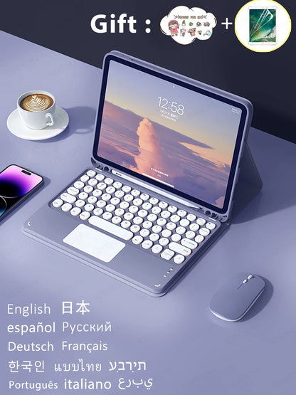Bluetooth Keyboard & Mouse Case for iPad – Pro, Air, 10th Gen, Mini