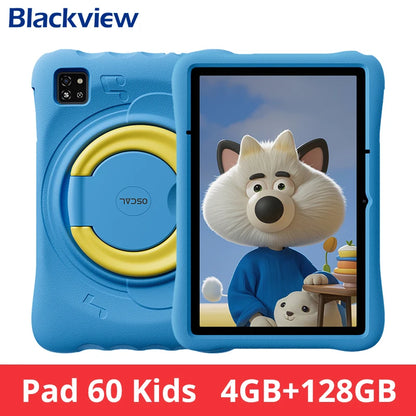 Blackview Oscal Pad 60 Kids Tablet – Android 15, 4GB+128GB, 10.1", WiFi, Blue & Pink
