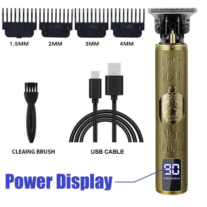 Cordless Professional Hair Clipper - USB Fast Charging, Precision Cutting