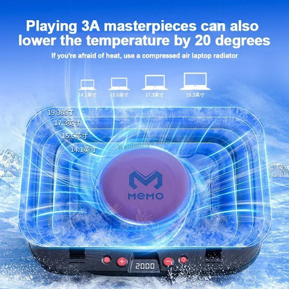 FL08 Laptop Cooling Pad – Powerful Adjustable Fan, Strong Airflow, Gaming Cooling Stand | AU/EU/UK/US Plug