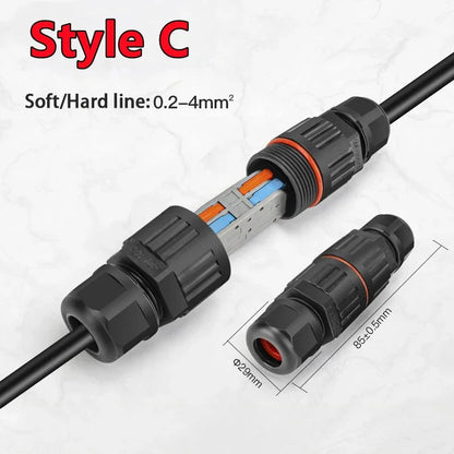 IP68 Waterproof Wire Connector – 2/3 Pin Solder-Free Junction Box