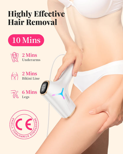 IPL Laser Hair Removal Device – 990,000 Flashes, Painless Permanent Hair Removal for Women & Men