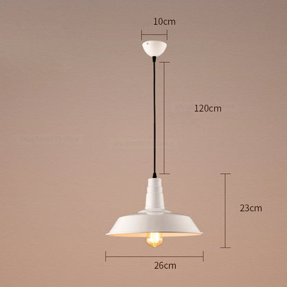 Nordic Industrial Retro Pendant Light – E27 Vintage Loft Bar Cafe Lamp