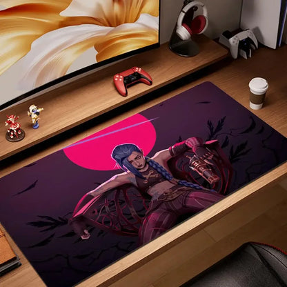 Arcane Jinx League of Legends Large Gaming Mouse Pad — Anime Desk Mat