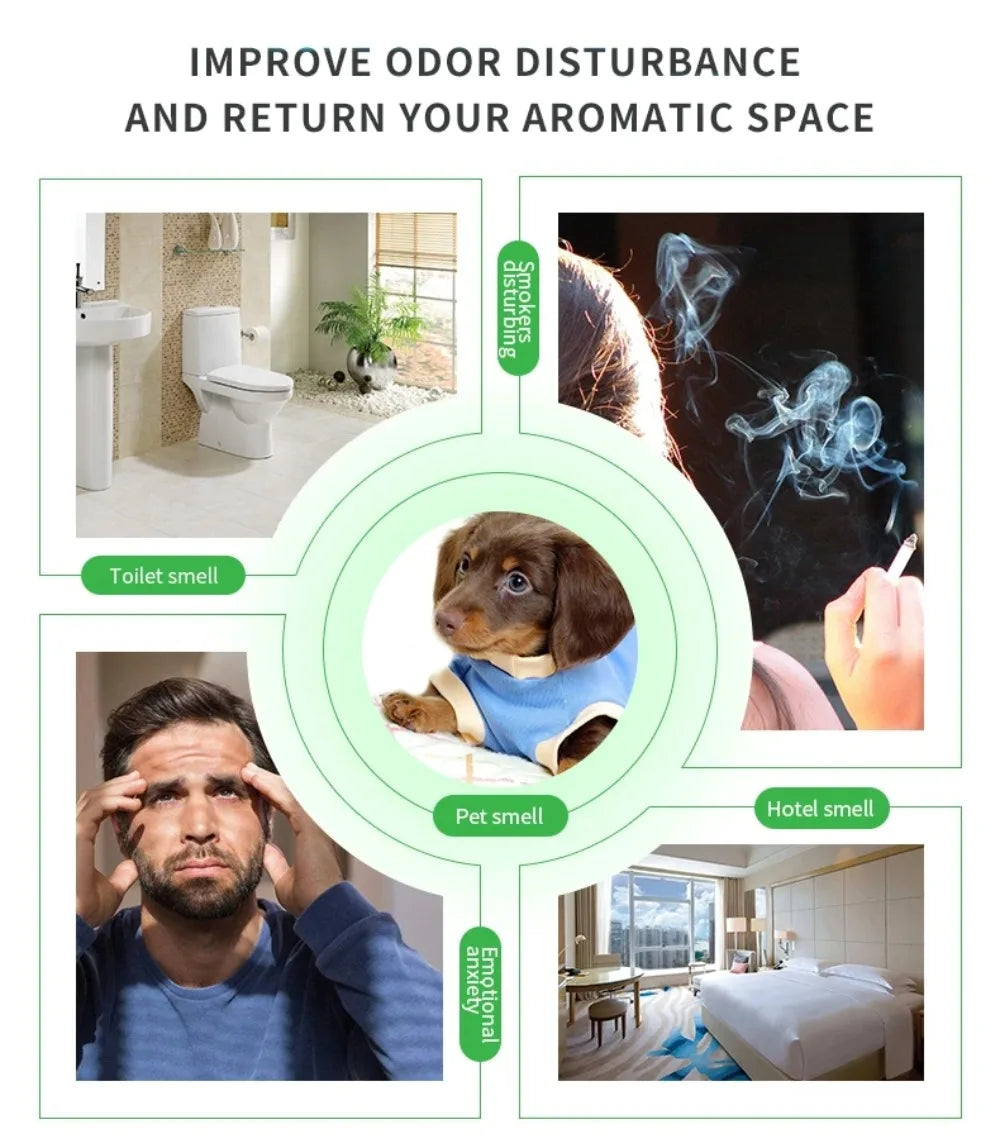 Waterless Portable Aroma Diffuser | 3 Mist Modes | Essential Oils | Aromatherapy | Home Office Bedroom