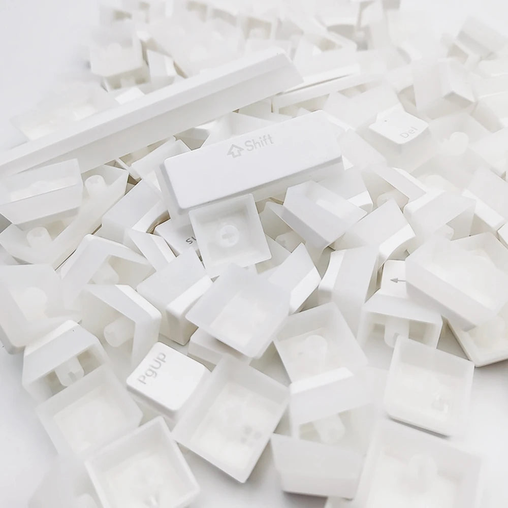 129-Key Pudding Keycaps – OEM Profile PBT, Transparent, MX Hot-Swap Compatible