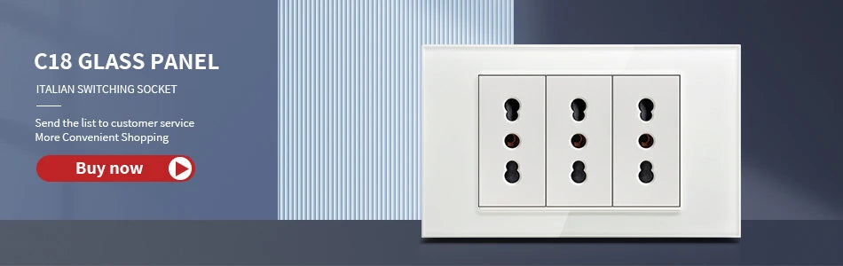 DELEFU Black Tempered Glass Wall Socket – USB Type-C Fast Charging Schuko & Italy