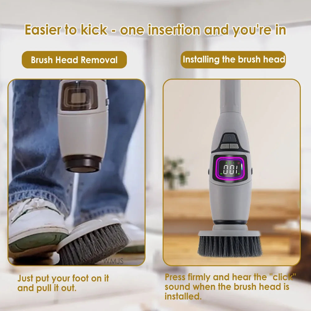 10-in-1 Electric Cleaning Brush | Multifunctional | Bathroom & Toilet | Voice Announcement