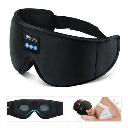 3D Eye Mask Bluetooth 5.0 Sleep Headphones – Built-in HD Speaker for Travel & Sleep