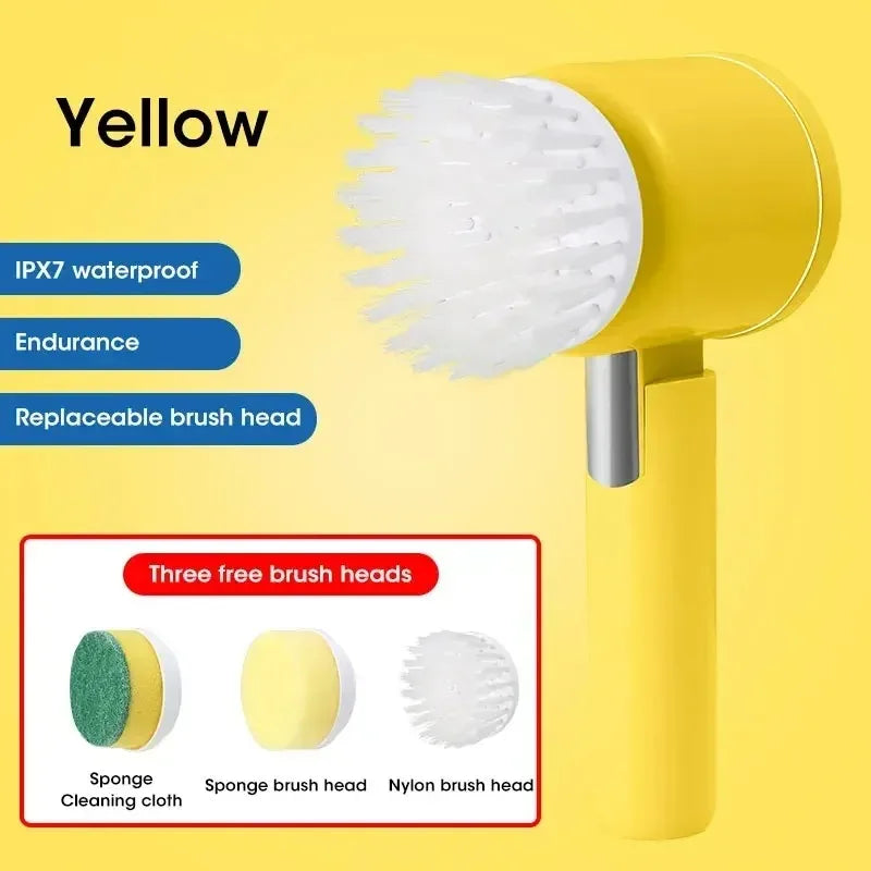 Electric Cleaning Brush | Multifunctional Rotary Scrubber for Kitchen, Bathroom & Balcony