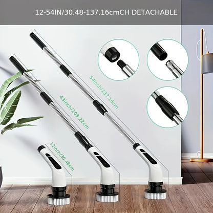 9-in-1 Electric Rotating Cleaning Brush | Wireless | Replaceable Heads | Telescopic Handle