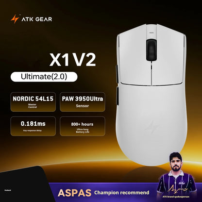 ATK X1 V2 Ultimate 2.0 Wireless Gaming Mouse – PAW3950 Sensor, 750 IPS, 54g Lightweight
