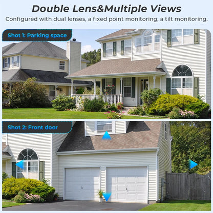 8MP 4K Dual Lens WiFi Security Camera – Night Vision, AI Detection