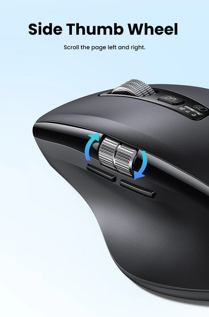 UGREEN Hyper-Fast Scroll Wireless Mouse – BT5.4 & 2.4G, 5000 DPI, Ergonomic for MacBook & PC