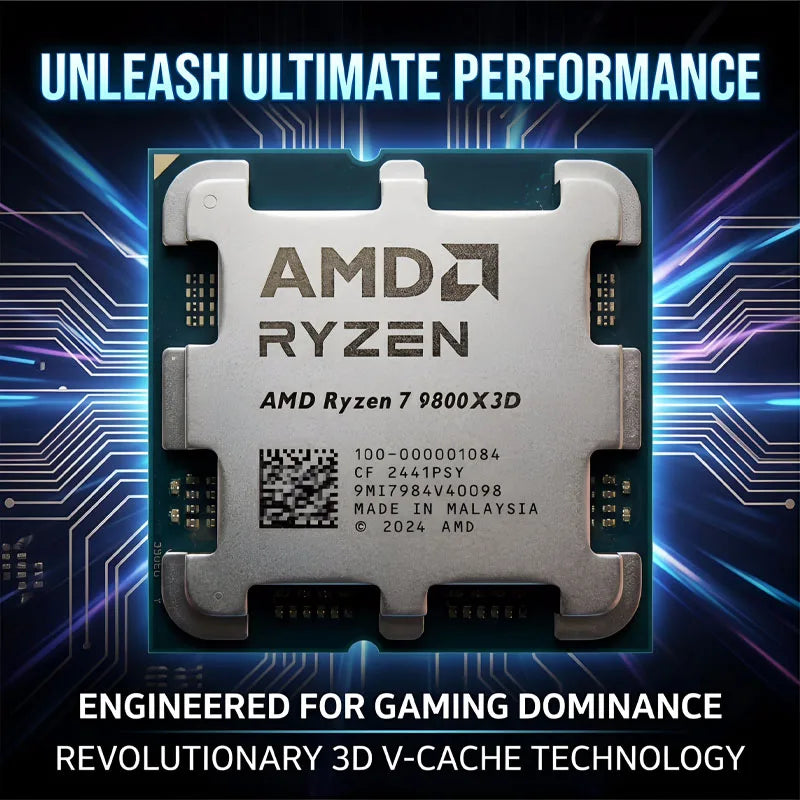 AMD Ryzen 7 9800X3D – 8C/16T, 5.2GHz, 96MB 3D V-Cache, AM5, 120W