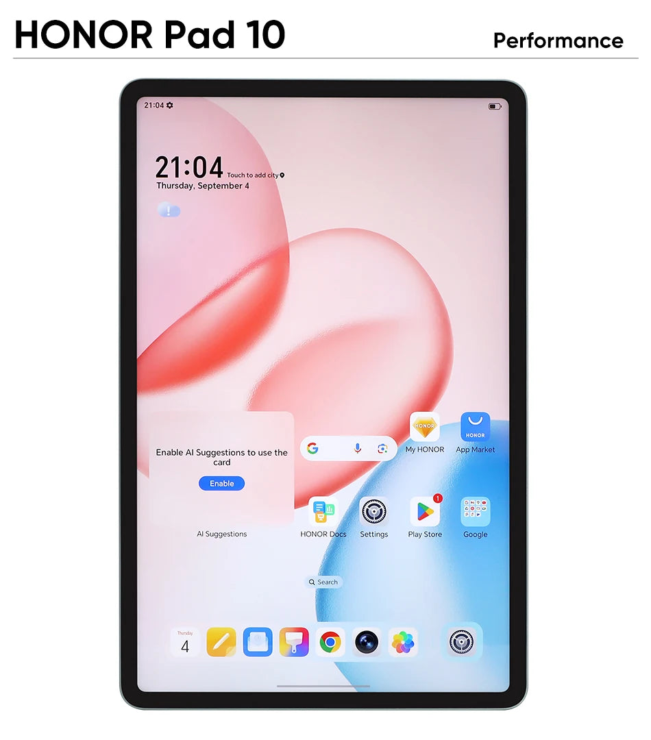 HONOR Pad 10 Global – 12.1" 2.5K Eye Comfort, Snapdragon 7 Gen 3, 10100mAh, MagicOS 9
