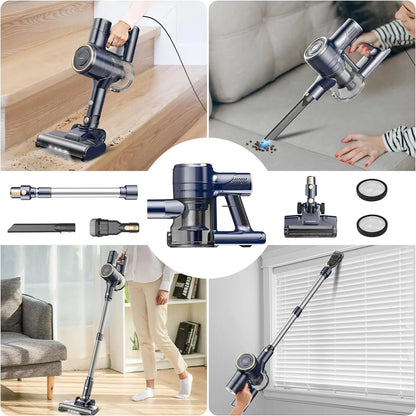 YISORA 600W Corded Stick Vacuum Cleaner – 23kPa, 6-in-1 Free-Stand for Hard Floor & Carpet