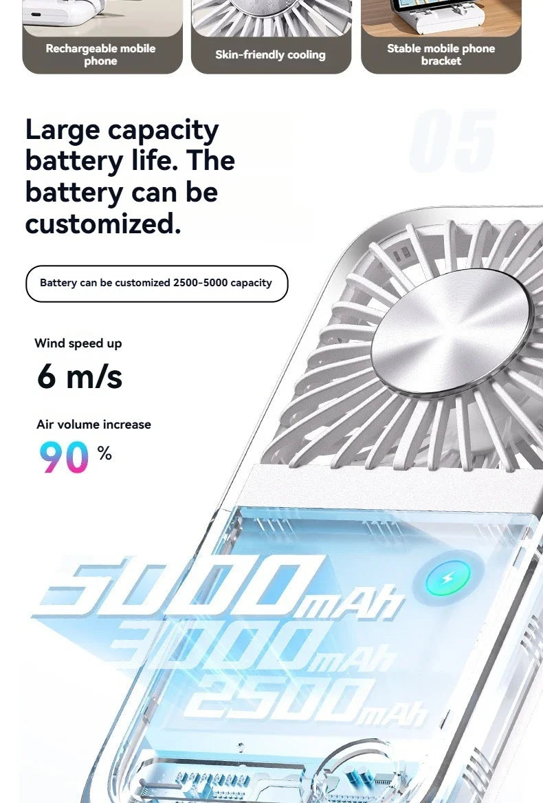Portable Foldable USB Neck Fan 2025 – Handheld Semiconductor Cooling, Outdoor & Desktop