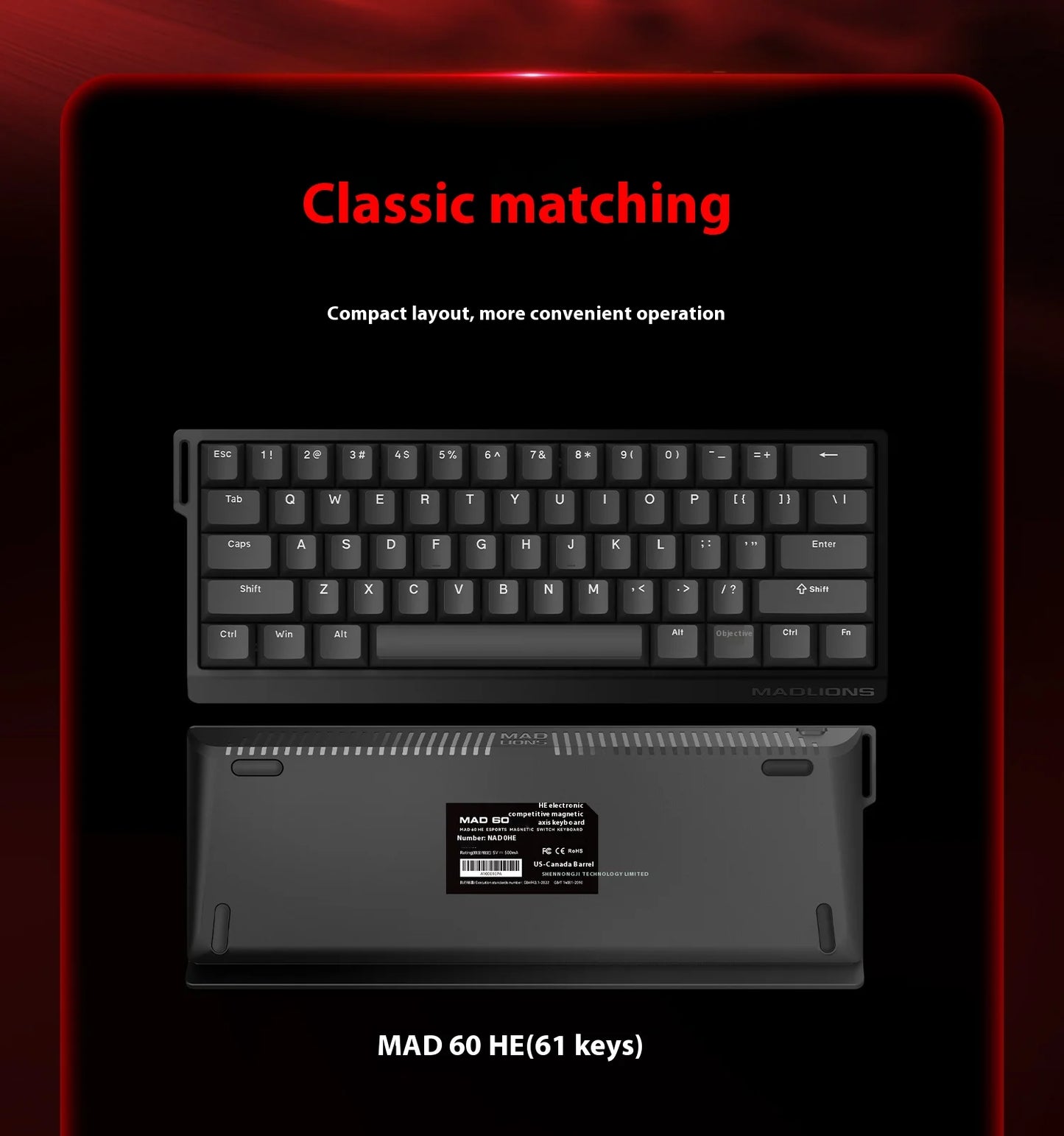 Madlion Mad 60He / 68He Magnetic Switch Mechanical Keyboard – Hall Effect, Wired, RGB, Esports
