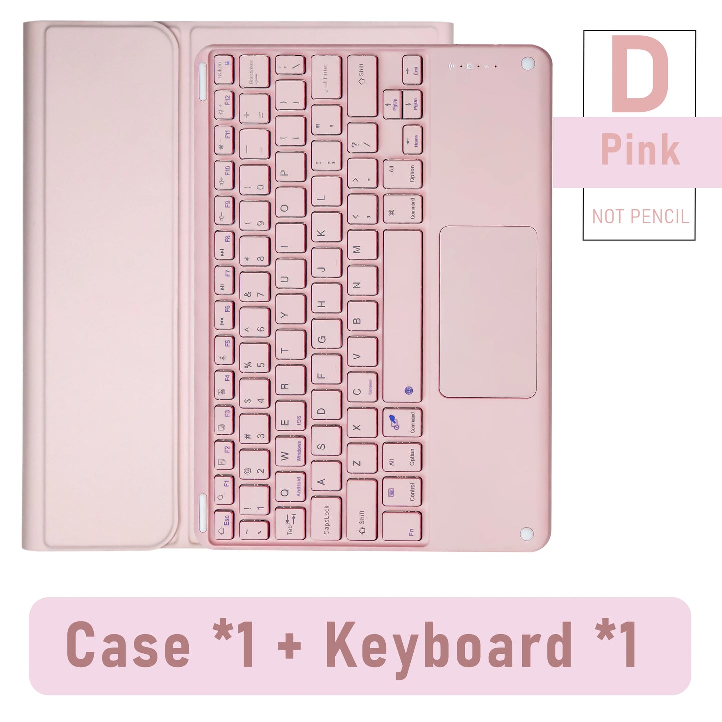 Wireless Magic Keyboard & Mouse Case for iPad Pro 11/13, Air 11/13, iPad 7-10 Gen – Bluetooth, Touchpad