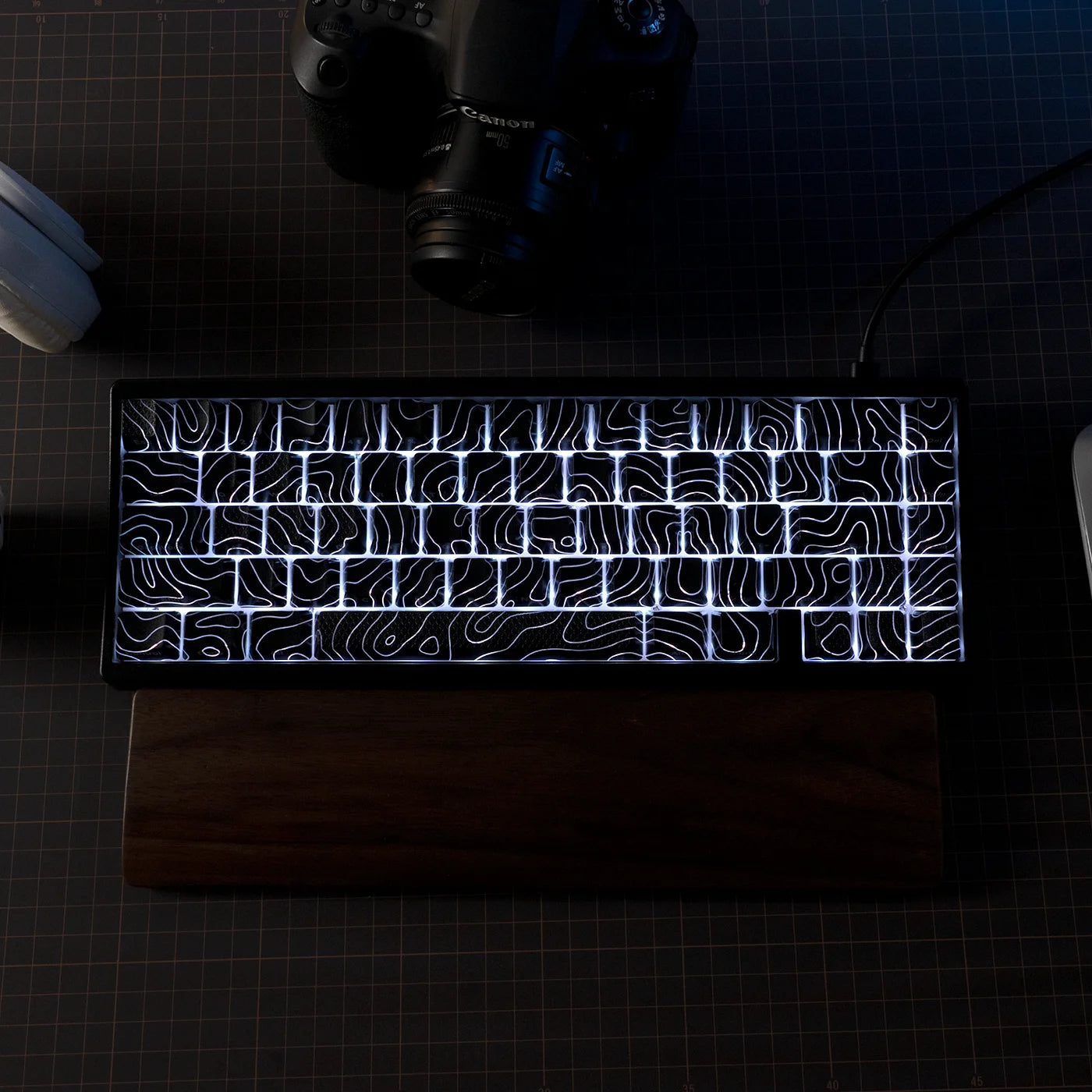 XVX Topographic Keycaps 118 Keys – OEM Profile, Shine-Through, IMD-Tech, Side Print