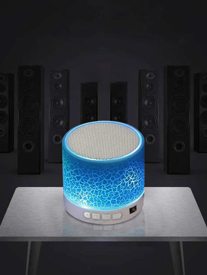 Wireless Mini Subwoofer Speaker with 7-Colour LED Light - Portable Bluetooth Speaker