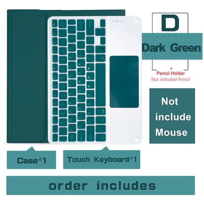 Wireless Magic Keyboard & Mouse Case for iPad Pro 11/13, Air 11/13, iPad 7-10 Gen – Bluetooth, Touchpad