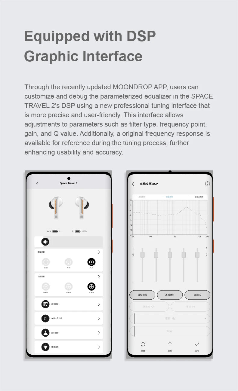 MOONDROP Space Travel 2 TWS Earbuds – HiFi ANC, Bluetooth 6.0, Low-Latency Game Mode, SBC/AAC