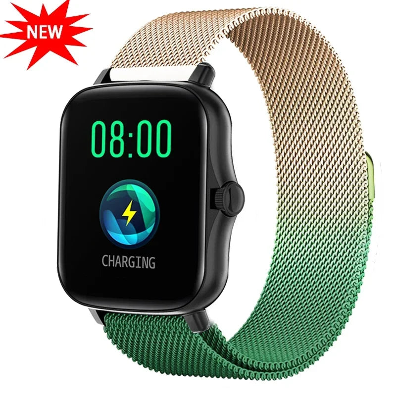 Metal magnetic watch strap for Amazfit GTS and GTR, 20mm and 22mm bracelet, compatible with R.E.D. Shopping watches.