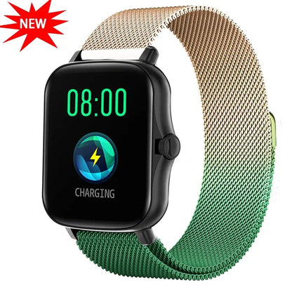 Metal magnetic watch strap for Amazfit GTS and GTR, 20mm and 22mm bracelet, compatible with R.E.D. Shopping watches.